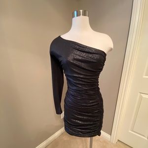 Twenty One Ruched Asymmetrical One Arm Dress